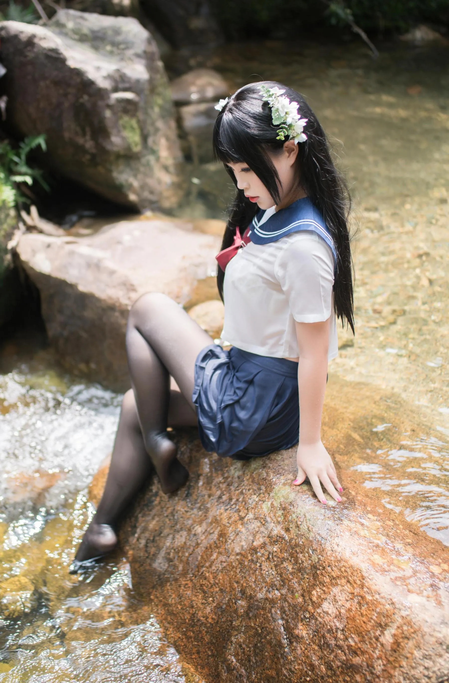 白烨 – NO.05 湿身JK-图片[24] [50P]插图